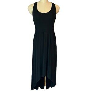 Mossimo Black High Low Maxi Dress Fit & Flare Racerback Soft Stretch M